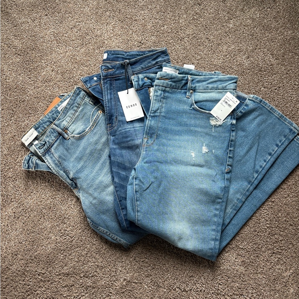 Good American, Dear John, Ceros Women's Size 32 Lot Straight Leg Jeans